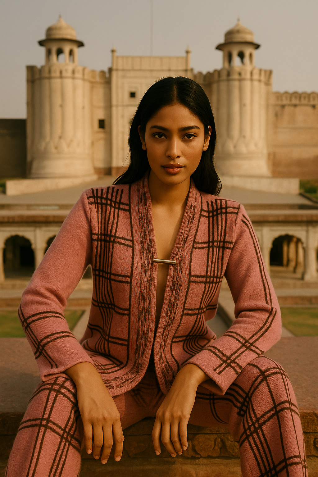 Rose Monarch Wool Set — A Portrait of Power in Softness