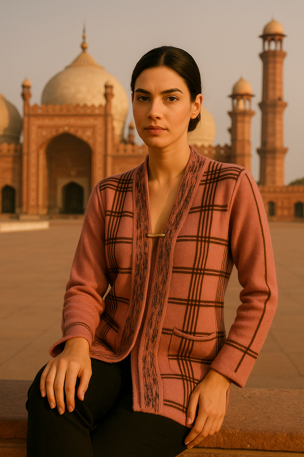 Rose Monarch Wool Set — A Portrait of Power in Softness