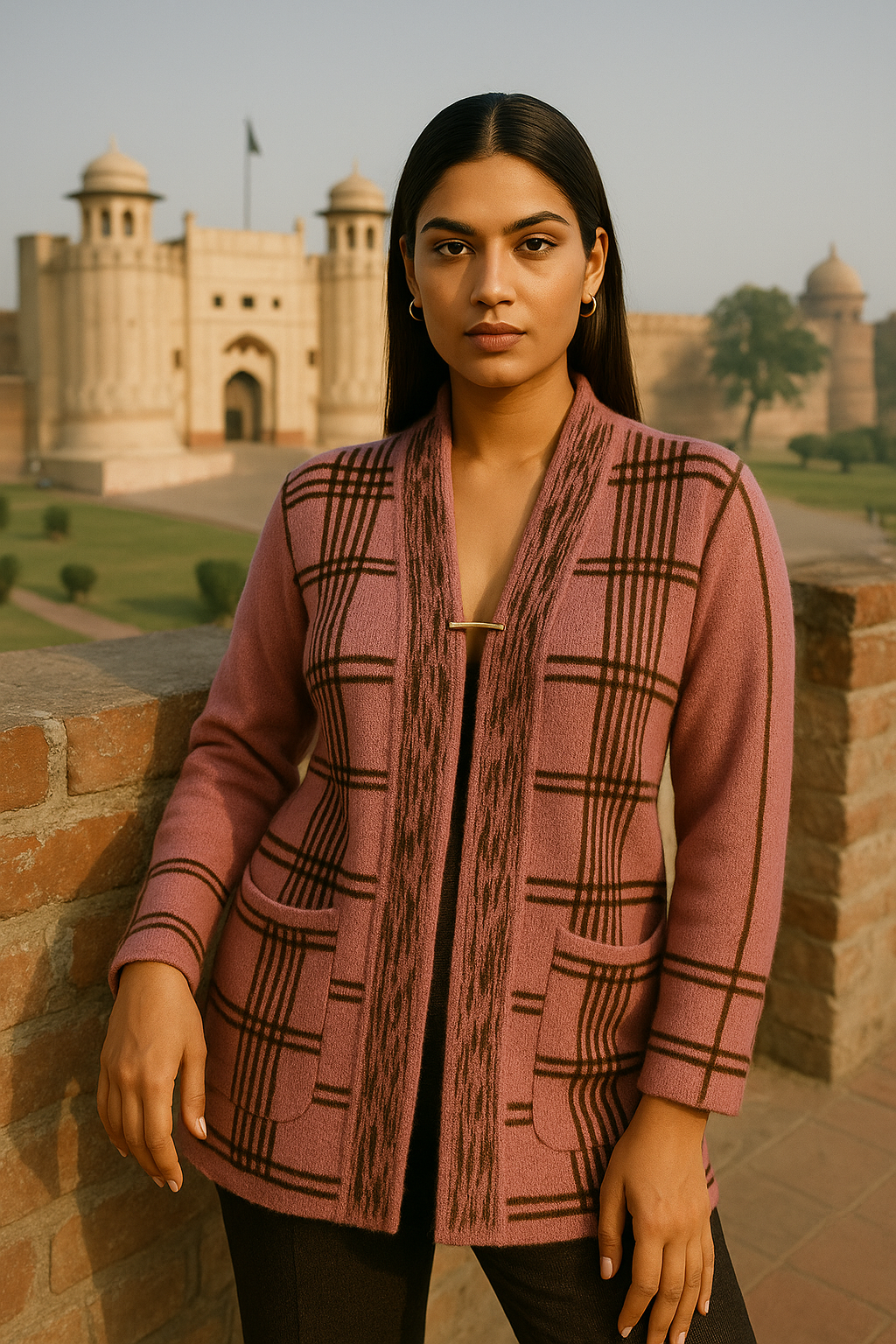 Rose Monarch Wool Set — A Portrait of Power in Softness